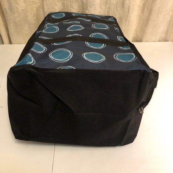 NWT Large Nylon Shopper Tote Storage Bag Blue - Picture 5 of 5